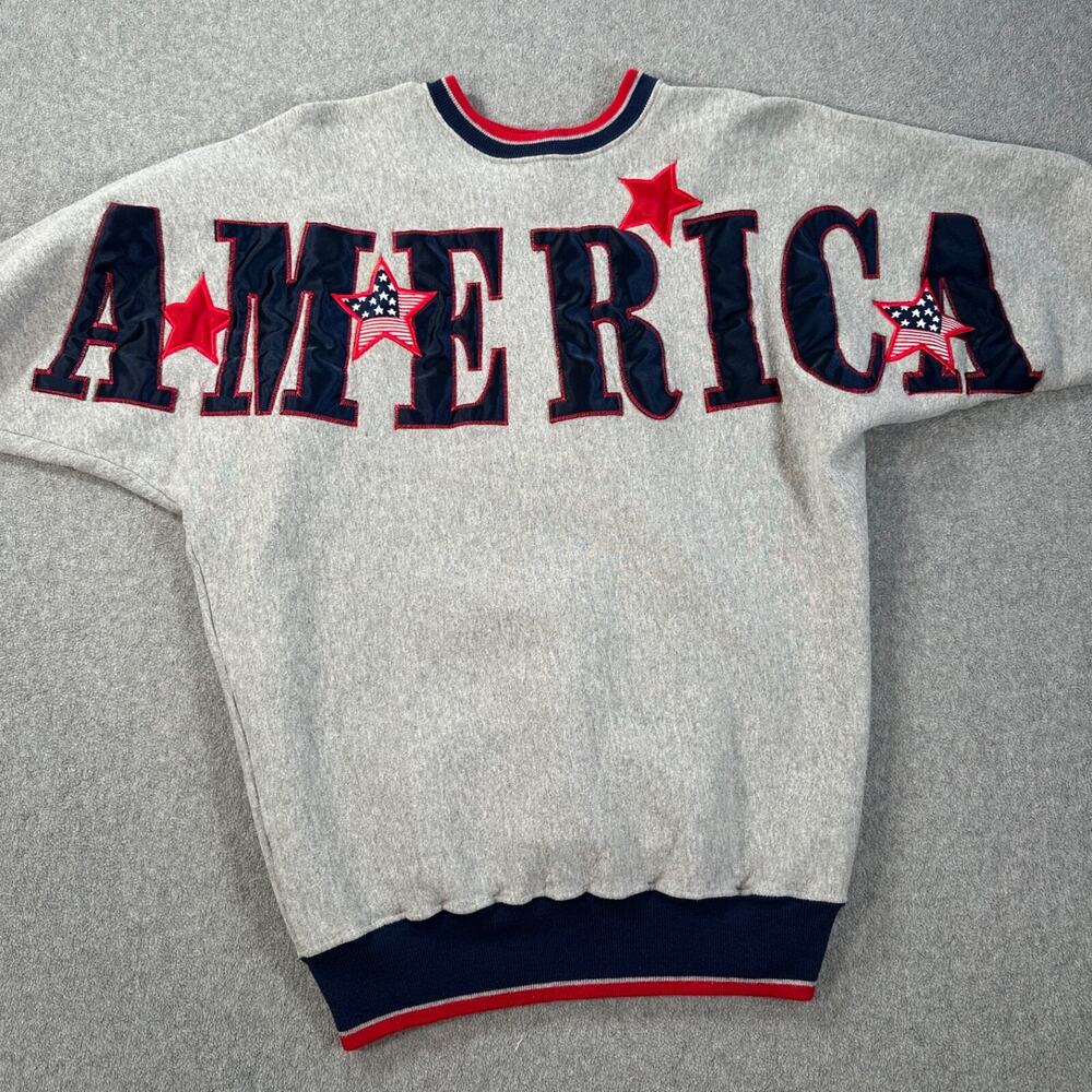 Vintage Legends Athletic America Stitched Crewneck Sweatshirt Medium Red Blue